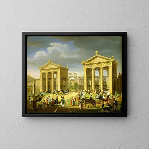 L'Approach of Villa Borghèse in Rome - Francesco Diofebi — kehystetty taideteos seinällä