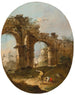 Un caprice architectural avec des figures près d'une arche en ruine - Francesco Guardi — näkymä teoksesta