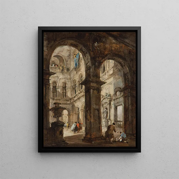 Un caprice architectural - Francesco Guardi — kehystetty taideteos seinällä
