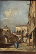 Fantasiamaalaus arkkitehtonisesta pihasta - Francesco Guardi — näkymä teoksesta