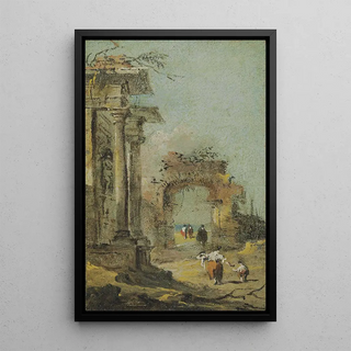 Francesco Guardi - Capriccio Of Architectural Ruins And Figures.webp