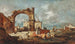 Caprice-maalaus raunioituneen kaaren ja taustalla olevan huvilan kanssa - Francesco Guardi — näkymä teoksesta