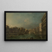 Venetsian Grand Canalin regattamaalaus Rialton sillan lähellä - Francesco Guardi — kehystetty taideteos seinällä