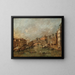 Rialto-sillasta ja Riva del Vinistä Venetsiassa - Francesco Guardi — kehystetty taideteos seinällä
