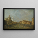 Venetsian maalaus, juhla Suuren kanavan läheisyydessä Santa Maria della Saluten lähellä - Francesco Guardi — kehystetty taideteos seinällä
