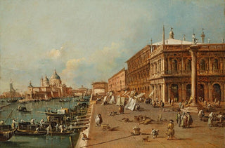 Francesco Guardi - Venice The Molo with the Libreria the Punta della Dogana and Santa Maria della Salute.webp