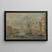 Venetsian Rialton sillasta näkymä - Francesco Guardi — kehystetty taideteos seinällä