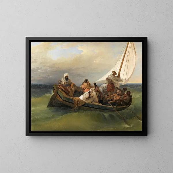 Fuite de Chios - Francesco Hayez — kehystetty taideteos seinällä