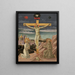 La Crucifixion avec saint Jérôme et saint François - Francesco Pesellino — kehystetty taideteos seinällä