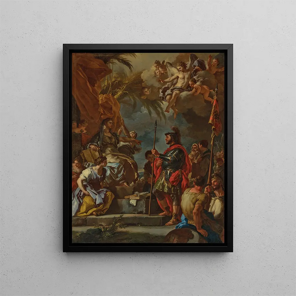Déborah et Barak - Francesco Solimena — kehystetty taideteos seinällä