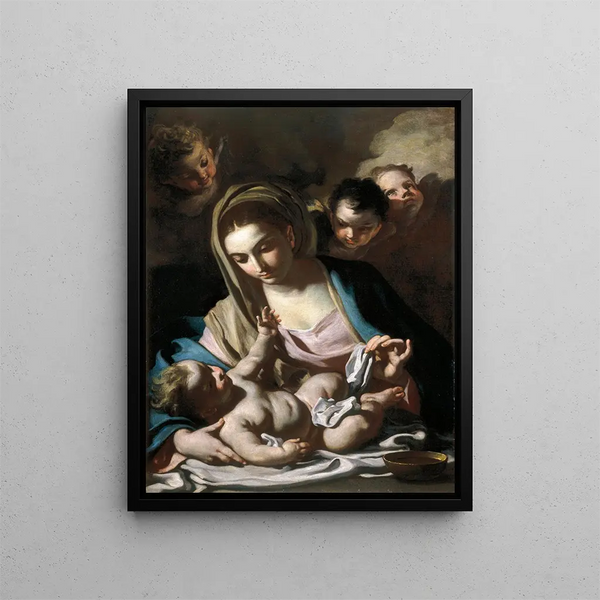 Vierge à l'Enfant - Francesco Solimena — kehystetty taideteos seinällä
