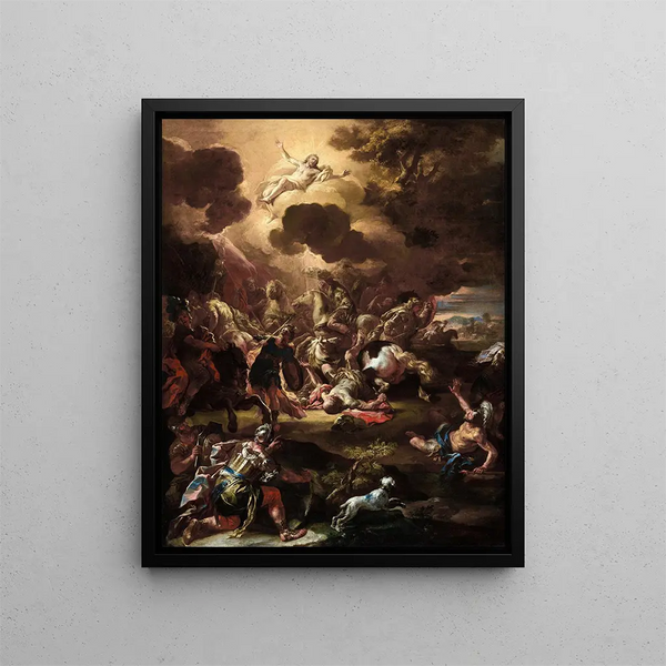 La conversion de Saül - Francesco Solimena — kehystetty taideteos seinällä