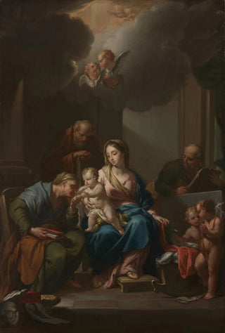 Francesco Trevisani - Presentation Sketch for The Holy Family with Saints Anne Joachim and John the Baptist for Santa Maria in Via Lata Roma.webp