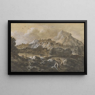Francesco Zuccarelli - Mountainous River Landscape with Bathers.webp