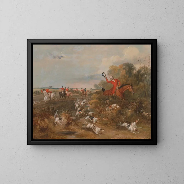 Salle des Bacheliers avec des Chiens - Francis Calcraft Turner — kehystetty taideteos seinällä