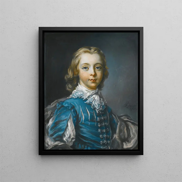 Portrait d'un garçon, probablement Peter Benet Legh, né en 1742 - Francis Cotes — kehystetty taideteos seinällä