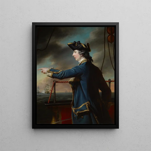 Portrait du capitaine Edward Knowles RN 1742-1762 - Francis Cotes — kehystetty taideteos seinällä