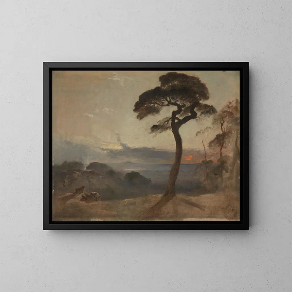 Auringonlasku Hampstead Heathillä - Francis Danby — kehystetty taideteos seinällä