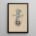 Marie - Francis Picabia -maalaus — kehystetty taideteos seinällä