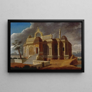 Francis Swain Ward - Mausoleum with Stone Elephants.webp