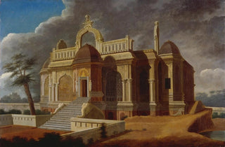Francis Swain Ward - Mausoleum with Stone Elephants.webp