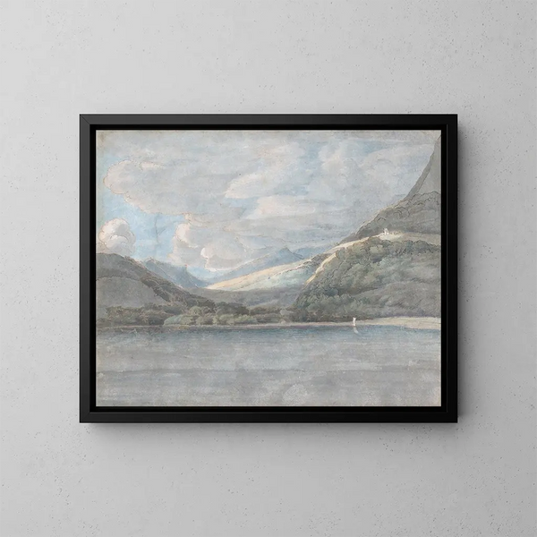 Vue du lac de Côme - Francis Towne — kehystetty taideteos seinällä