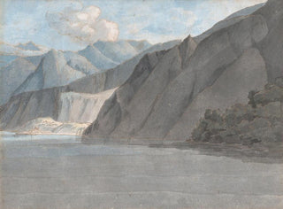 Vue du lac de Côme avec le mont Leoni - Francis Towne — näkymä teoksesta
