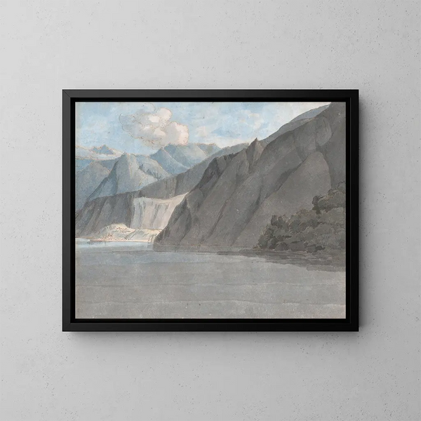 Vue du lac de Côme avec le mont Leoni - Francis Towne — kehystetty taideteos seinällä