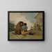 Veljensä Pedro sitoo El Maragaton köydellä - Francisco de Goya — kehystetty taideteos seinällä