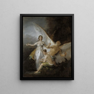 Totuus, Aika ja Historia - Francisco de Goya — kehystetty taideteos seinällä