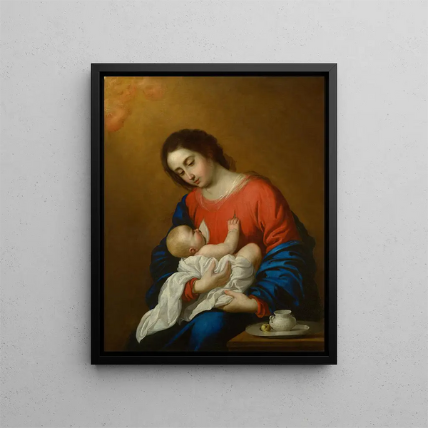 Vierge à l'Enfant - Francisco de Zurbarán — kehystetty taideteos seinällä