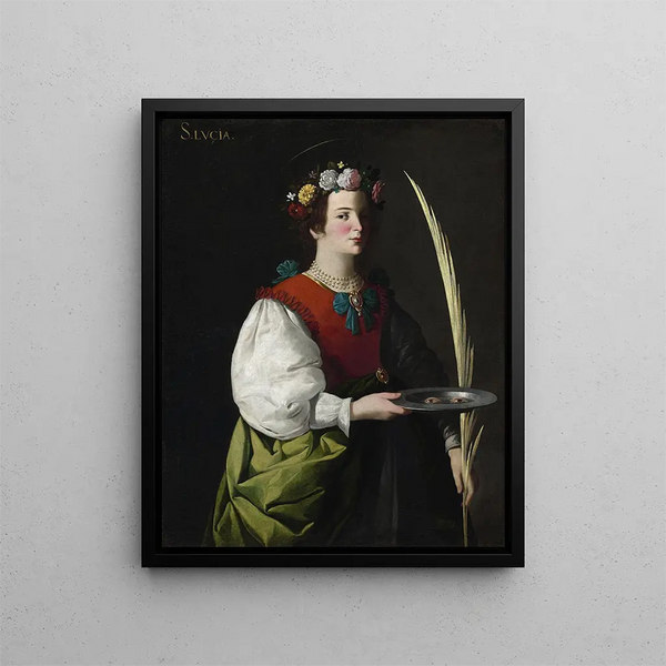 Sainte Lucie - Francisco de Zurbarán — kehystetty taideteos seinällä