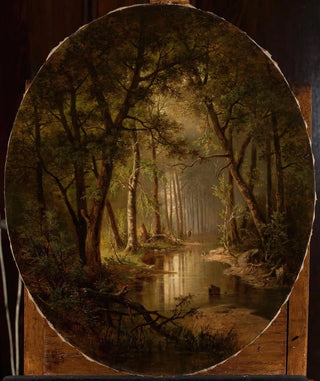 Franciszek Rukiewicz - Stream in the forest.webp