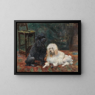 Francois Richard de Montholon - The Royal Poodles Jocko and Geraldine.webp