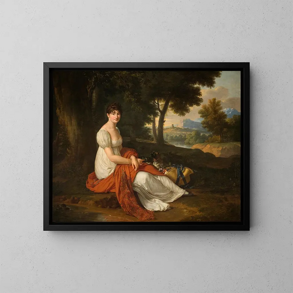 Portrait d'Elbieta Skotnicka ne Laskiewicz 1781-1849, épouse de Micha Skotnicki - François-Xavier Fabre — kehystetty taideteos seinällä