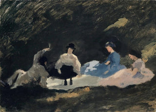 Frank Buchser - Breakfast at the Border of a Wood.webp