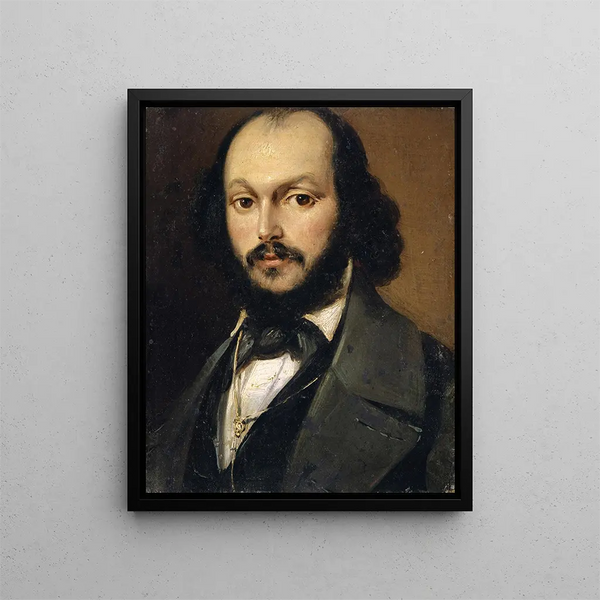 Portrait d'un homme barbu - Frank Buchser — kehystetty taideteos seinällä