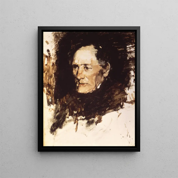 Tête d'un vieil homme - Frank Duveneck — kehystetty taideteos seinällä