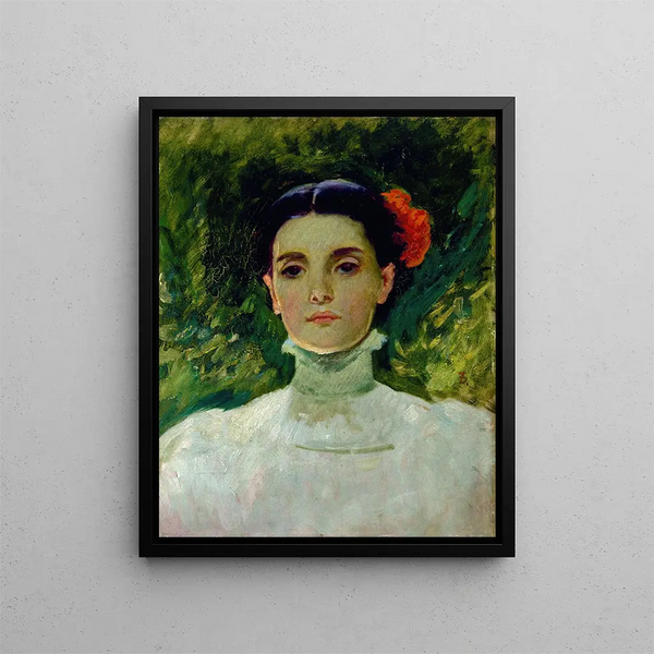 Maggie Wilsonin muotokuva - Frank Duveneck — kehystetty taideteos seinällä
