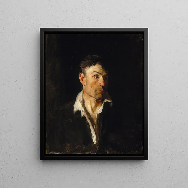 Portrait d'un homme - Frank Duveneck — kehystetty taideteos seinällä