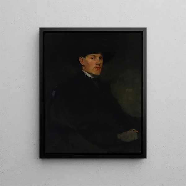 Portrait d'un jeune homme - Frank Duveneck — kehystetty taideteos seinällä