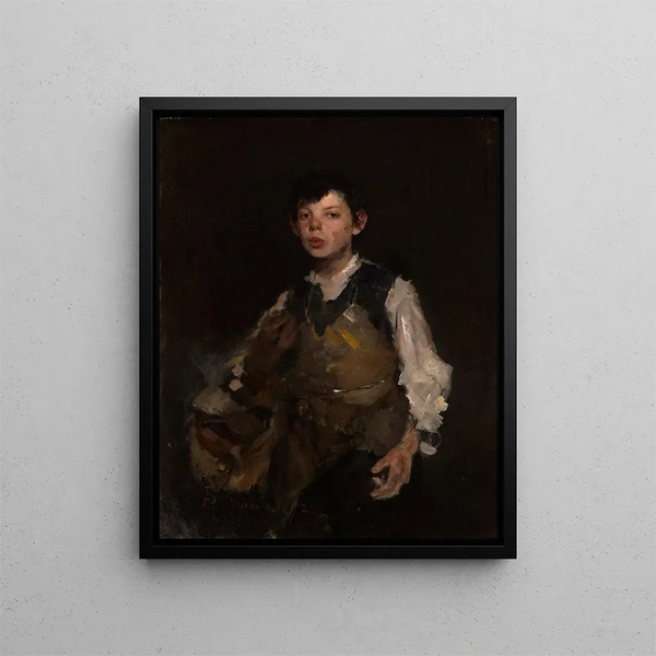 Le garçon siffleur - Frank Duveneck — kehystetty taideteos seinällä