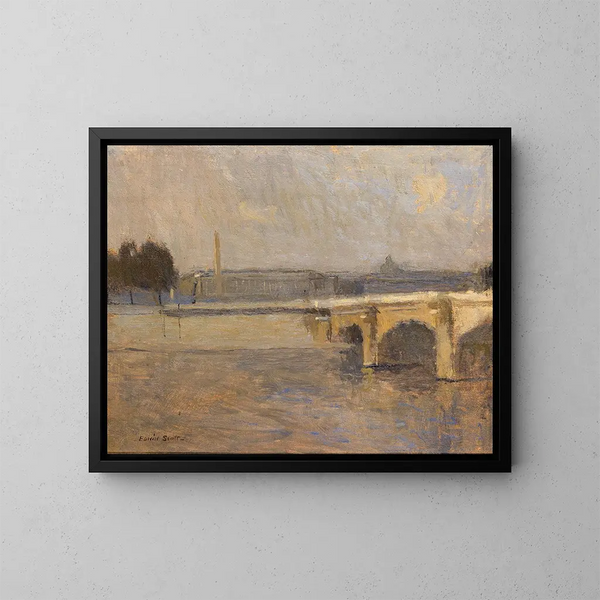 La Seine à Paris, Pont de la Concorde - Frank Edwin Scott — kehystetty taideteos seinällä