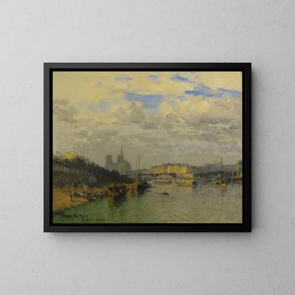 La Seine et Notre-Dame - Frank Myers Boggs — kehystetty taideteos seinällä