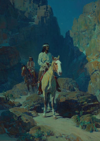 Frank Tenney Johnson - Moonlight in the Canyon.webp