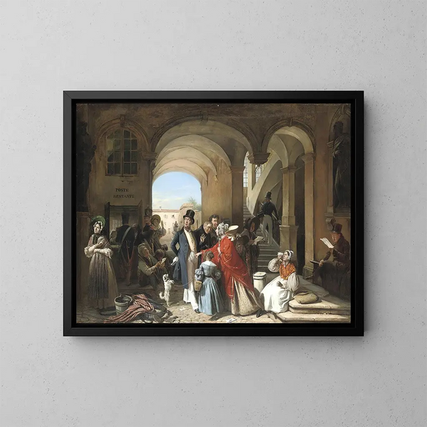 La Poste Restante - François-Auguste Biard — kehystetty taideteos seinällä