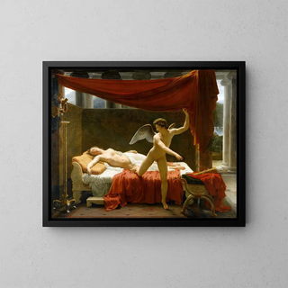 Cupid ja Psykhe - François-Édouard Picot — kehystetty taideteos seinällä