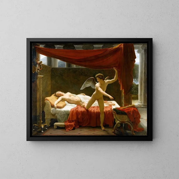 Cupid ja Psykhe - François-Édouard Picot — kehystetty taideteos seinällä