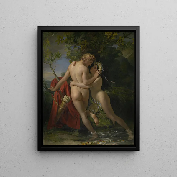La nymphe Salmacis et Hermaphrodite - François-Joseph Navez — kehystetty taideteos seinällä