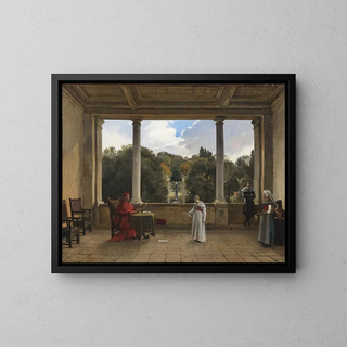 FranoisMarius Granet - Audience with Cardinal Aldobrandini in the Loggia of the Villa Belvedere in Frascati.webp